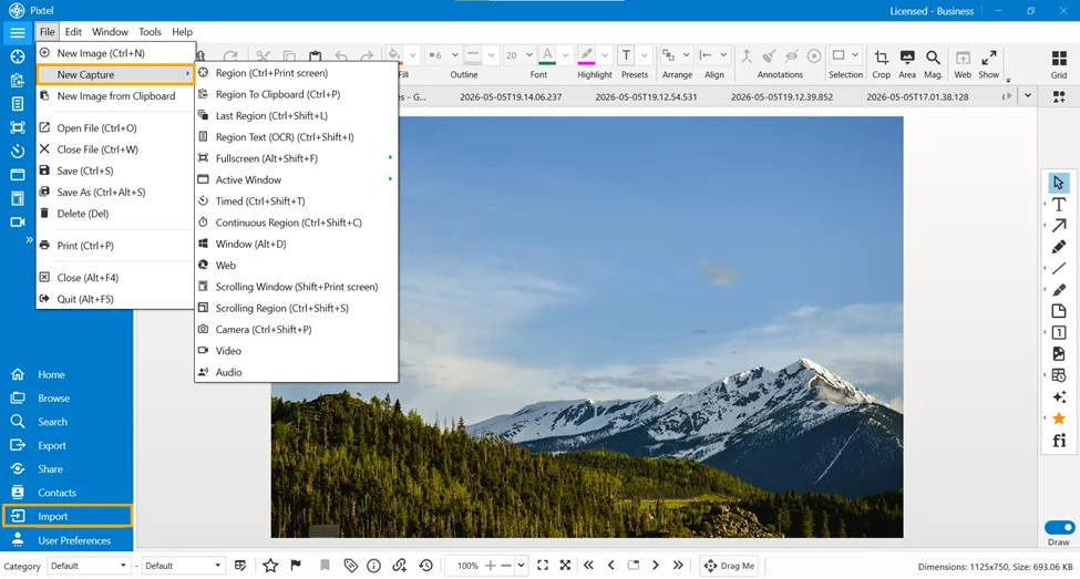 Change Format and Resample Image Features in Pixtel
