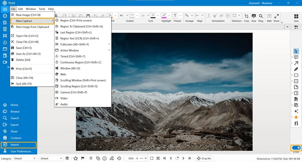 Editing & Highlighting Images in Pixtel